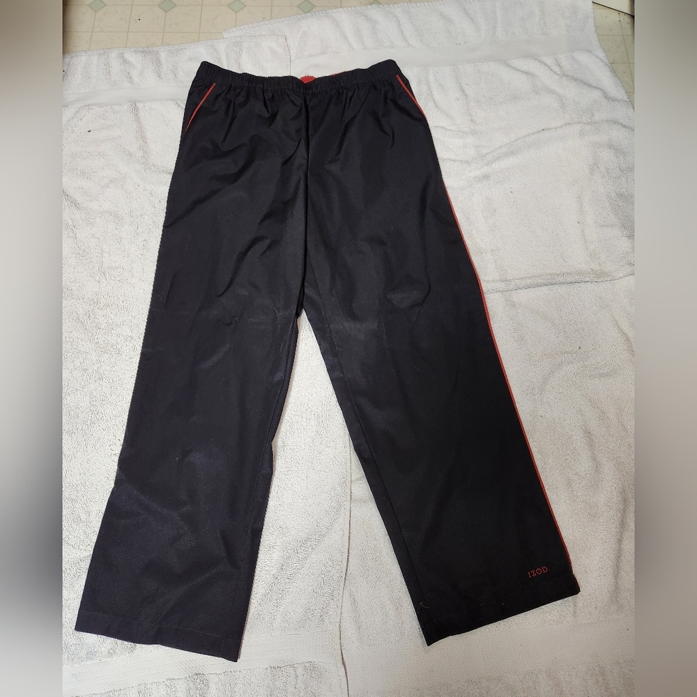 Izod golf large black pants rain proof